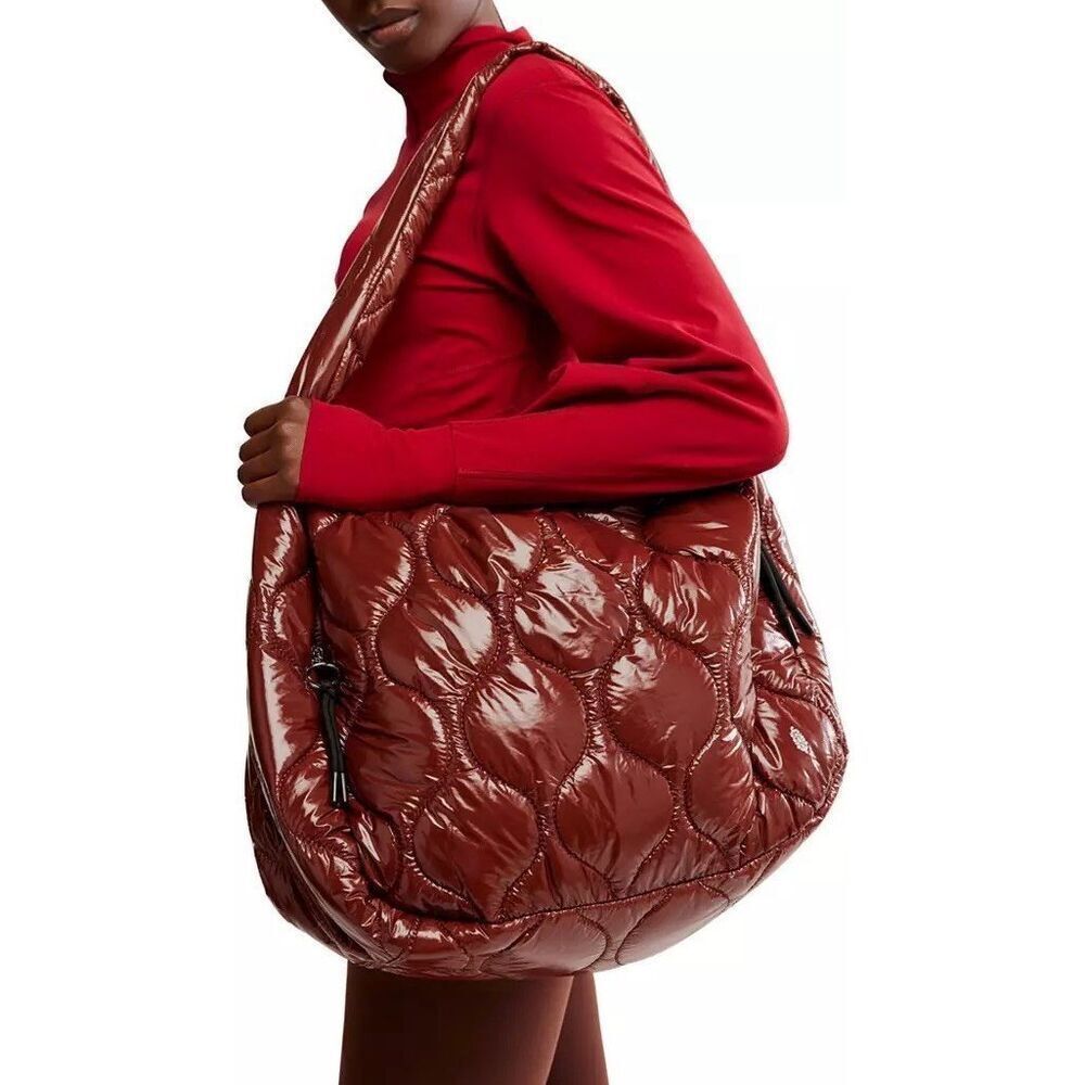 Free People Movement Surplus Shine Carryall Bag Purse Nutshell Brown NWT New - Picture 9 of 9
